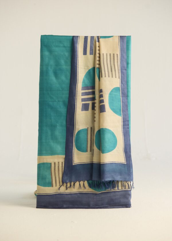 Bold Patterns Kosa Silk Unstitched Suit – Hand Block Printed