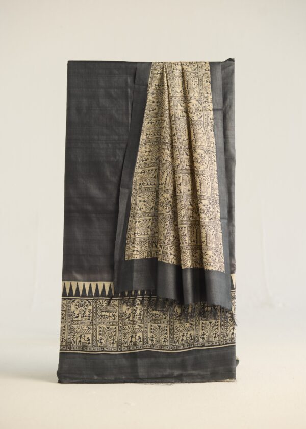 Heritage Tales Kosa Silk Unstitched Suit – Hand Block Printed