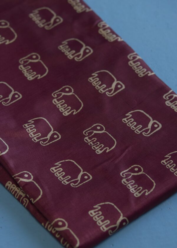 The Royal Elephant Kosa Silk Fabric - Image 2