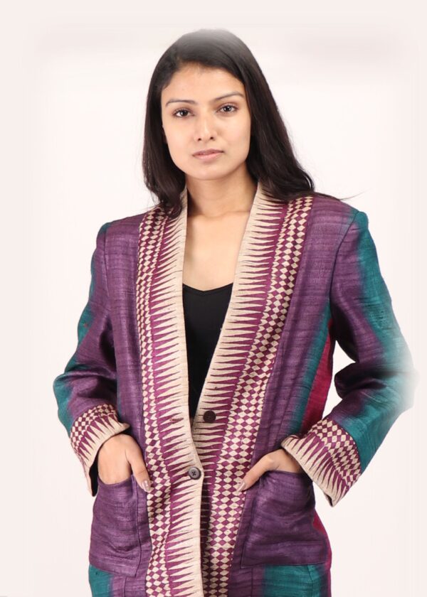 Royal Weave Kosa Silk Blazer - Image 2