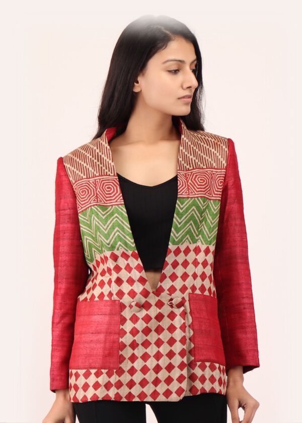 Chhattis Kosa Silk Handcrafted Blazer - Image 4