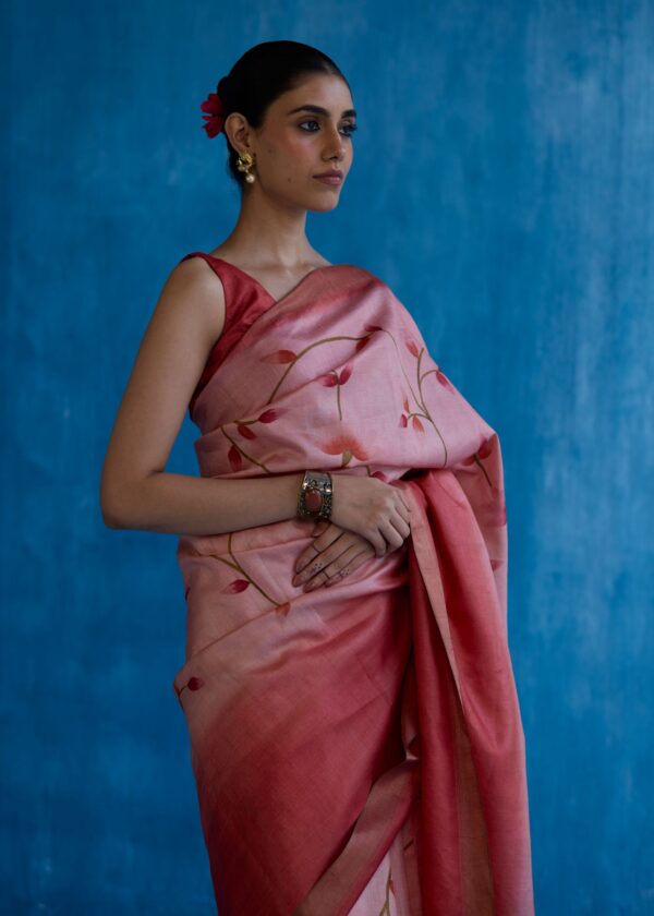 Handpainted kosa silk saree - Image 2