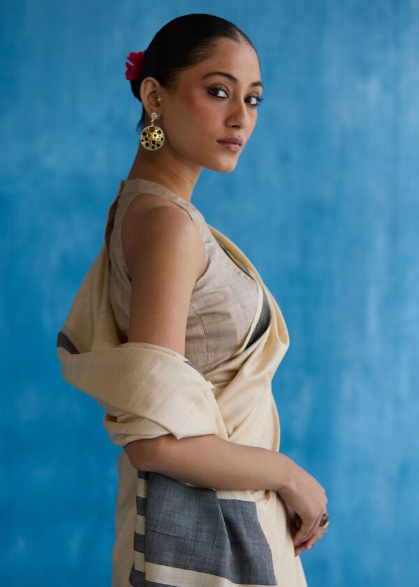 Natural kosa silk saree - Image 3