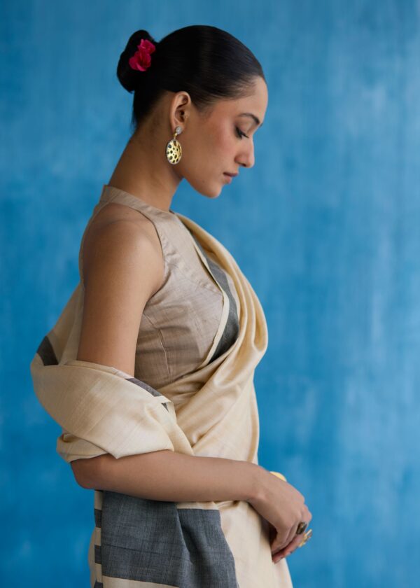 Natural kosa silk saree - Image 4