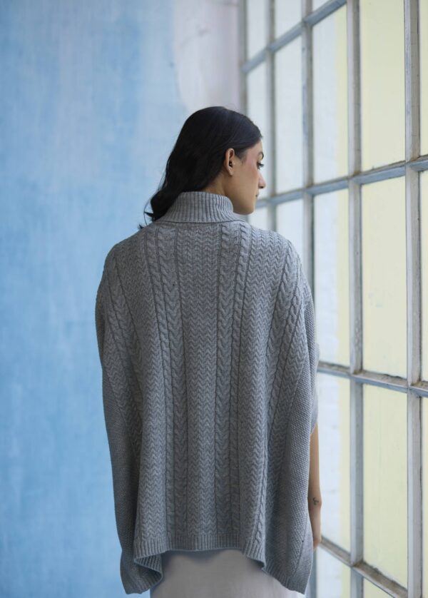 Cloud Grey Poncho - Image 5