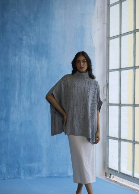 Cloud Grey Poncho