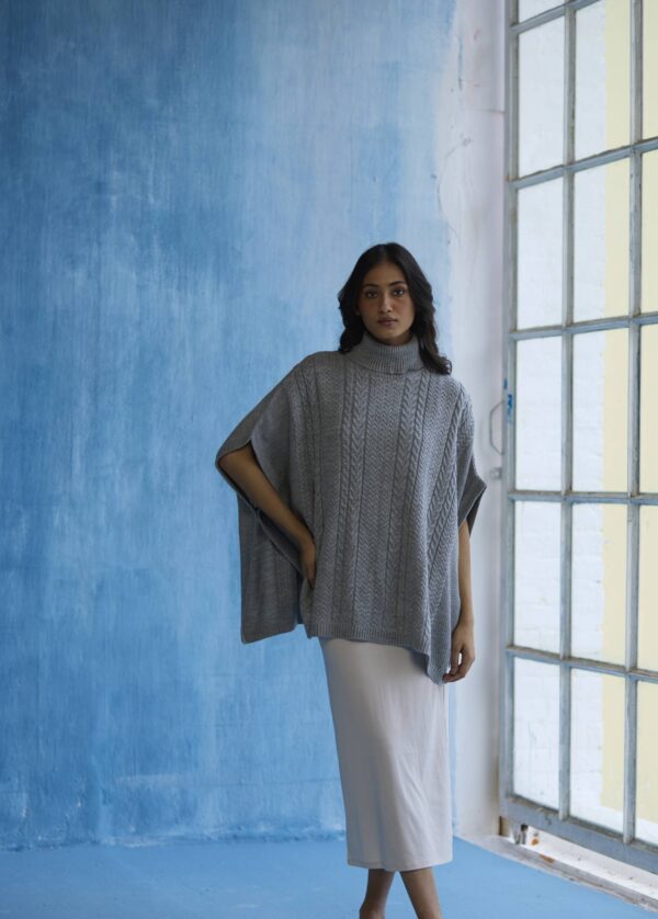Cloud Grey Poncho