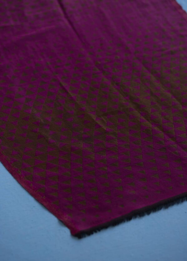 Luxe Geometric Wool Stole Set - Image 3