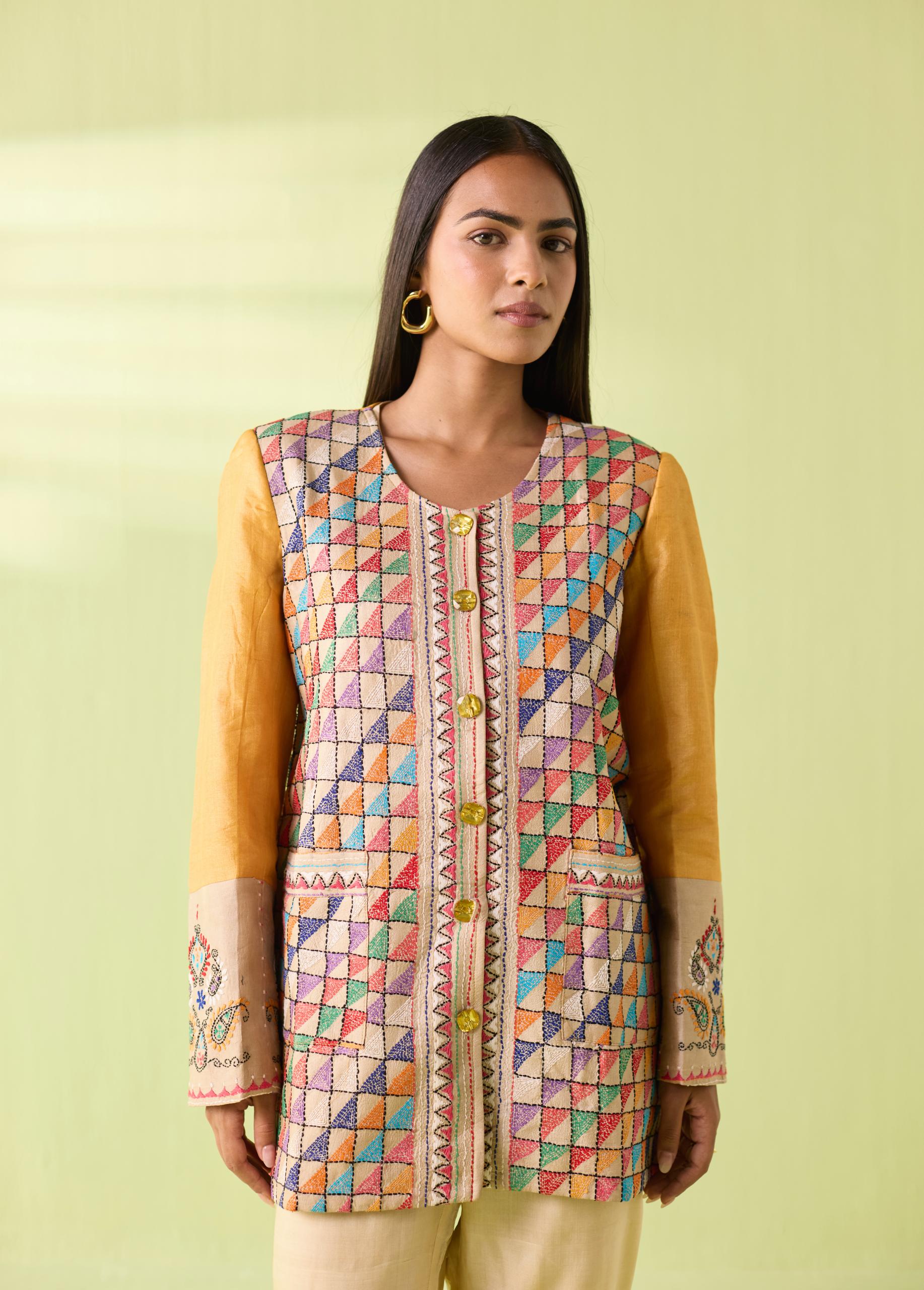 Heritage Mosaic Kosa Silk Jacket