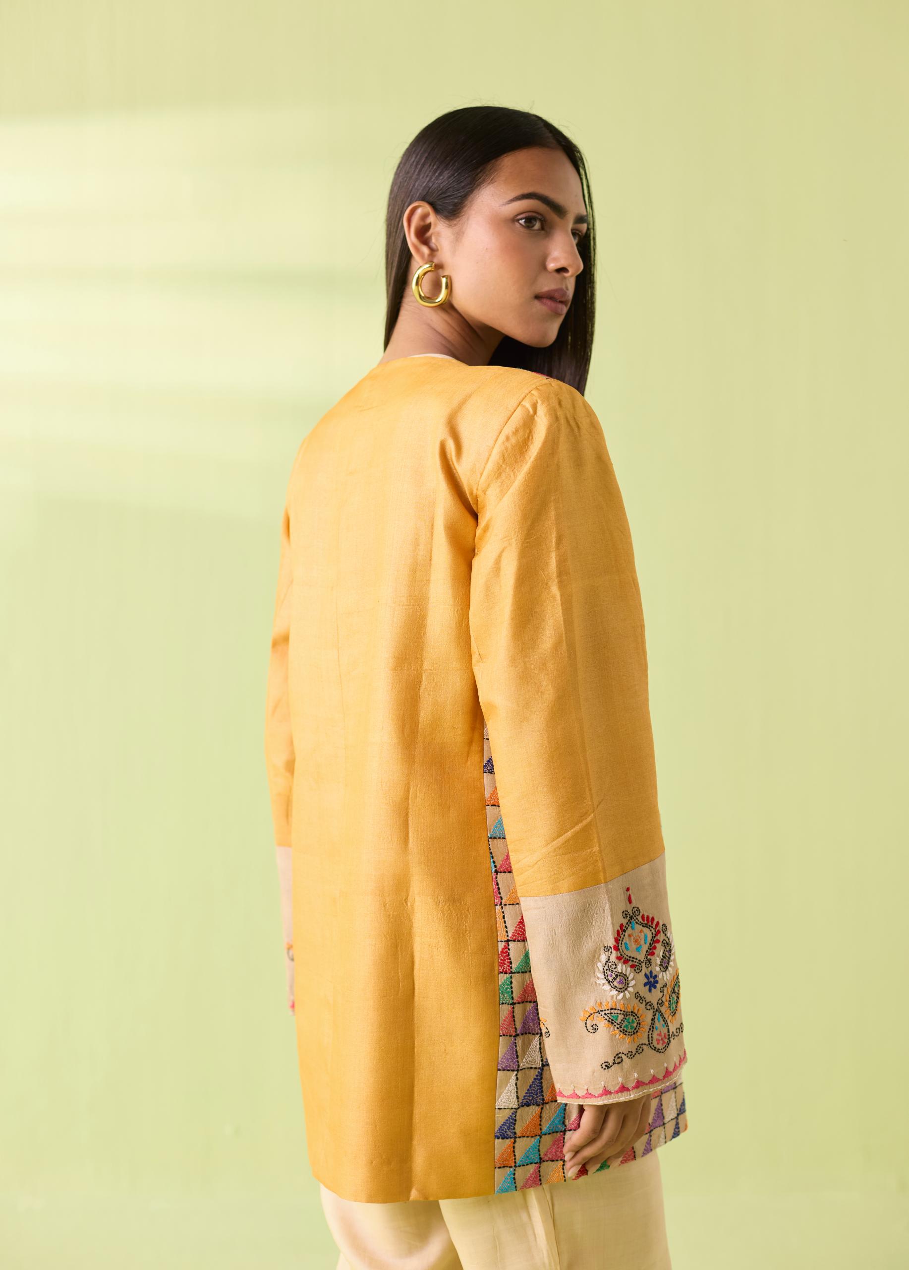 Heritage Mosaic Kosa Silk Jacket - Image 9