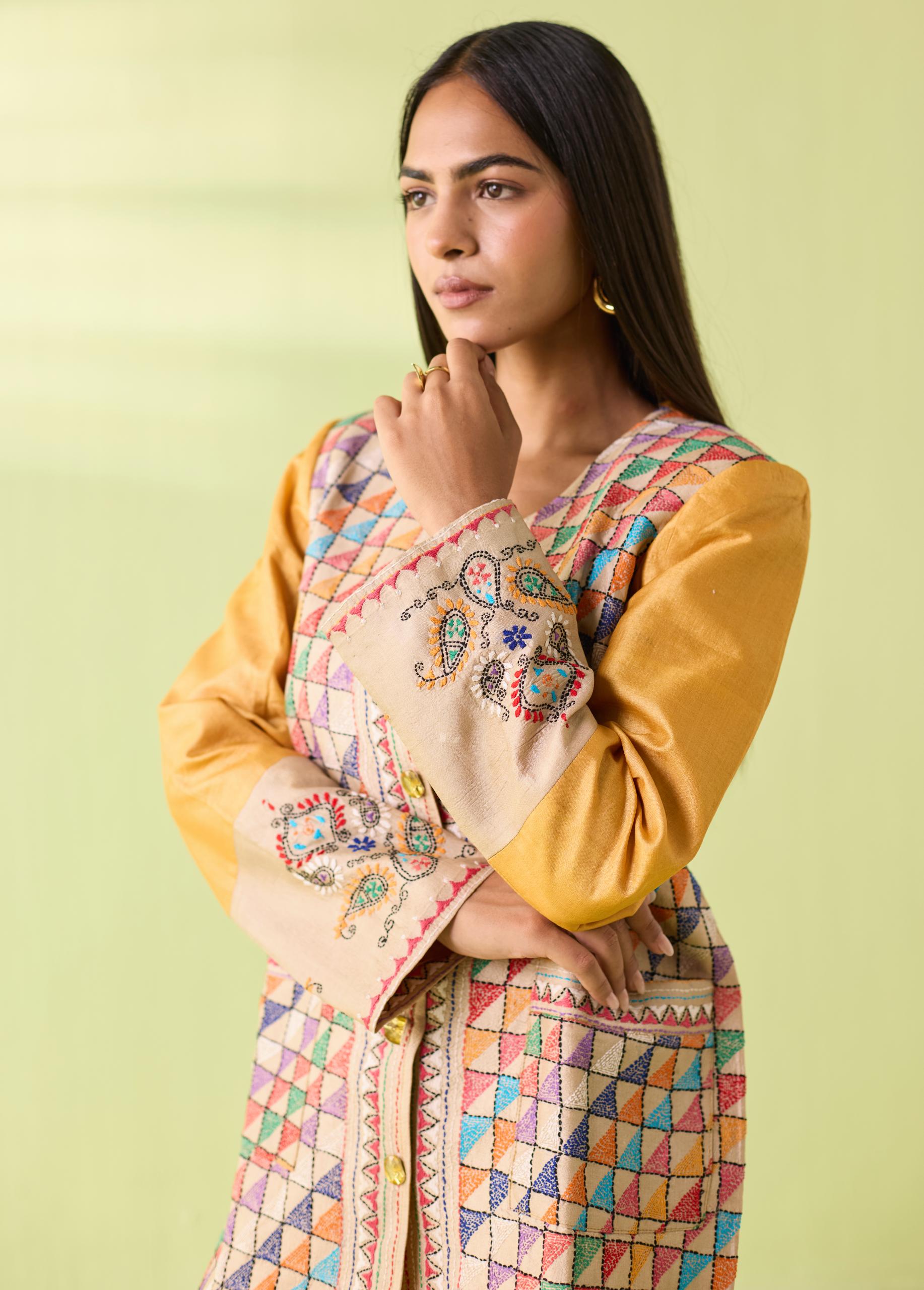 Heritage Mosaic Kosa Silk Jacket - Image 5