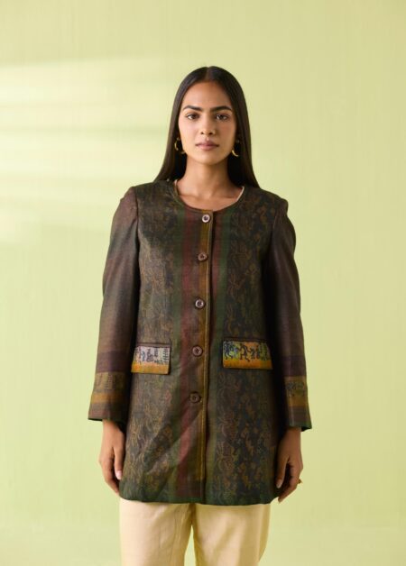 Forest Heritage Kosa Silk Warli Jacket