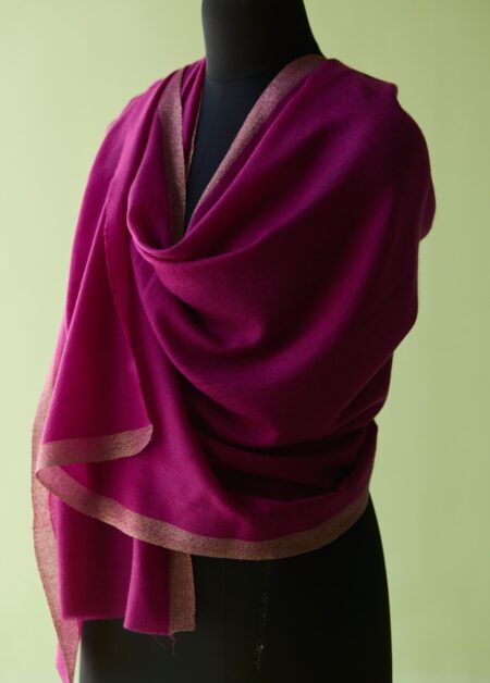 Rani Glow Fine Wool Zari Border Stole