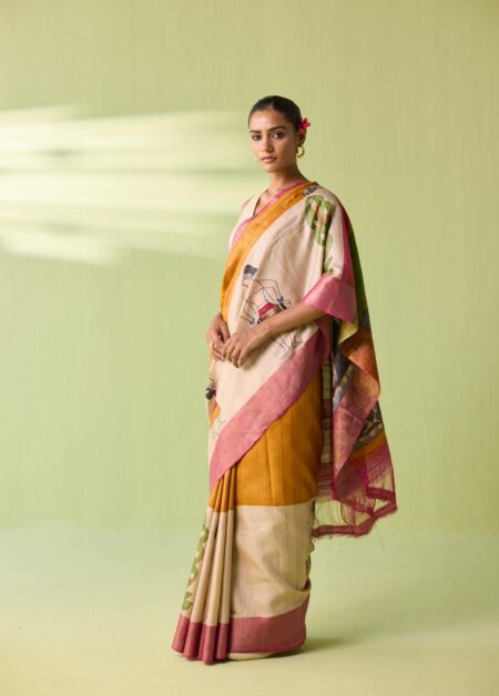 Folk Art Muse Kosa Silk Saree