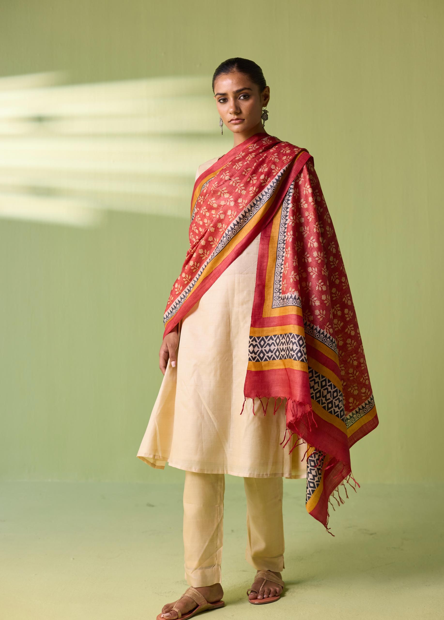 Gulbahar Kosa Silk Woven Dupatta