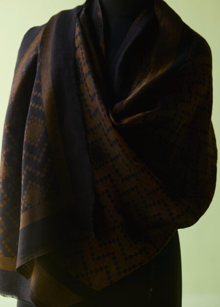 Midnight Mosaic Fine Wool Stole