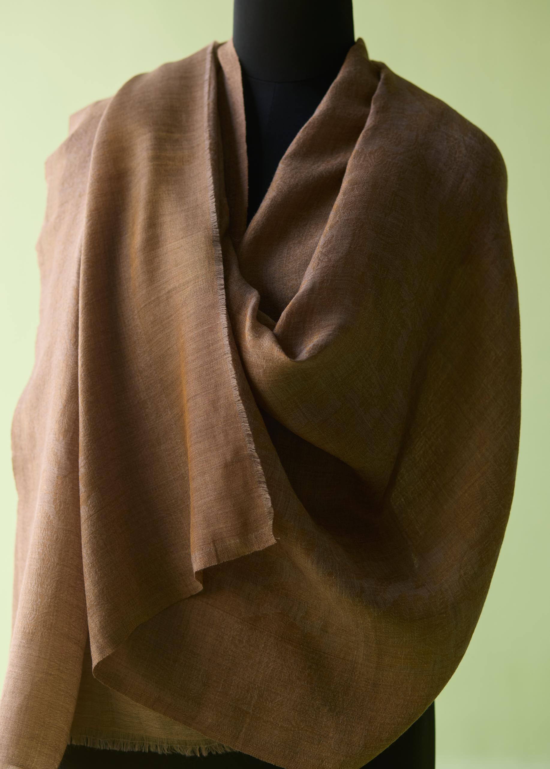 Mocha Mist Fine Wool Stole