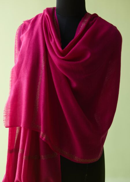 Crystal Pink Fine Wool Stole