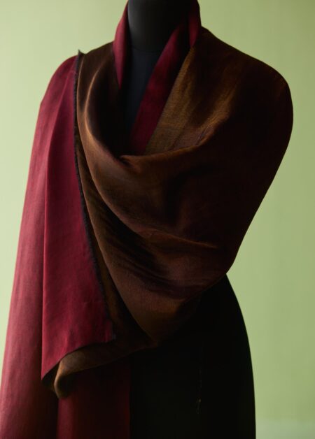 Wine Ember Reversible Fine Wool Stole
