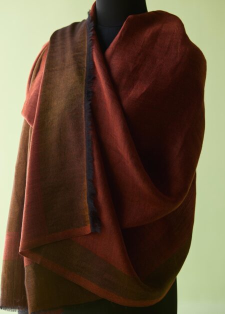 Autumn Ember Reversible Fine Wool Stole
