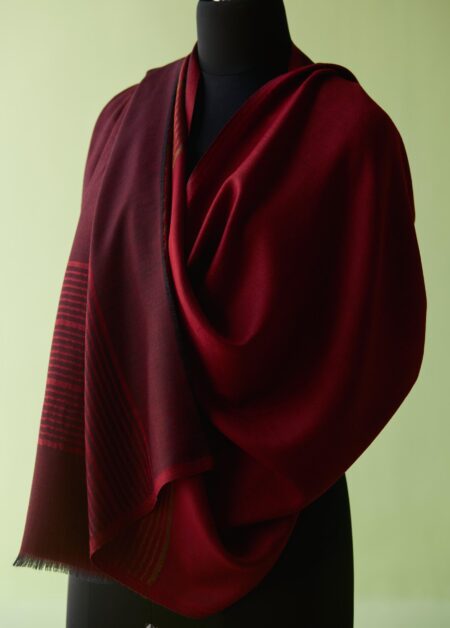 Crimson Royale Fine Wool Stole